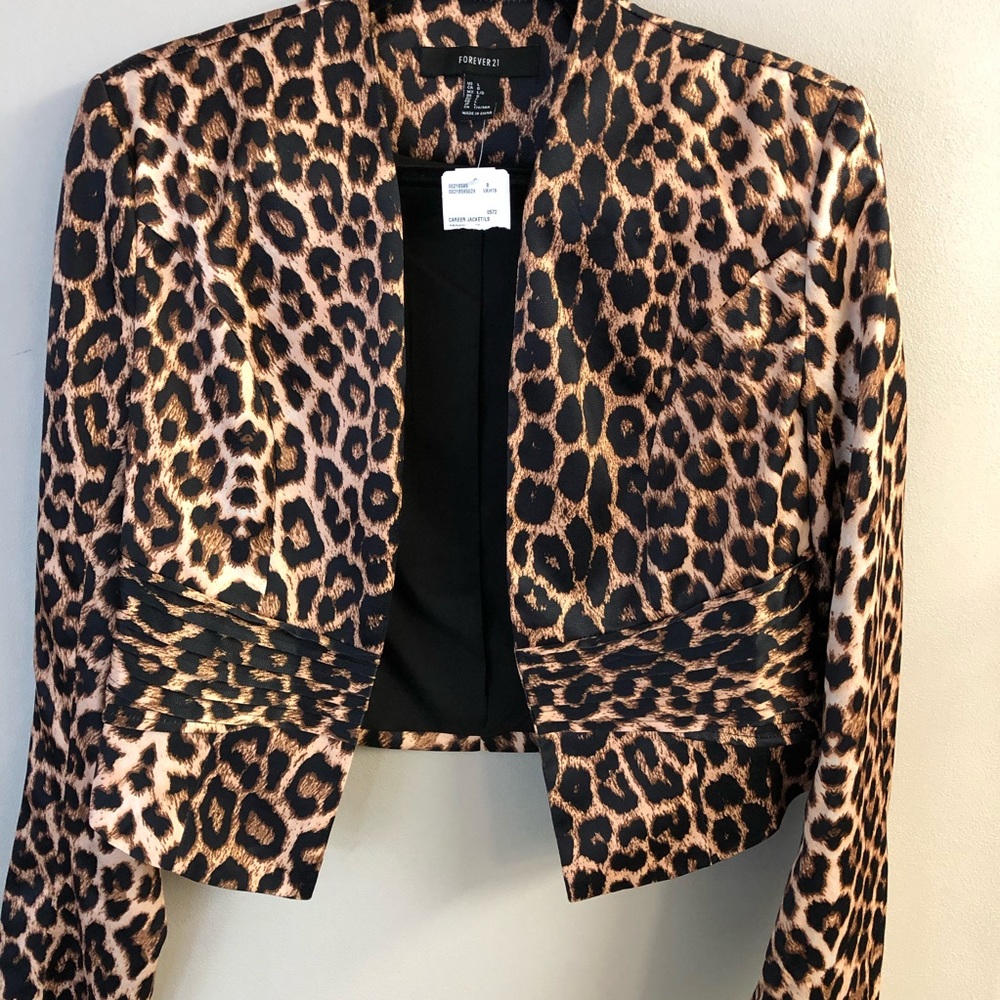 Forever XXI animal print blazer